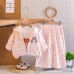 Hooded long sleeved three piece set for baby girls' clothing