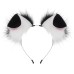 Handmade Plush Folded Ear Dog Headband Animal Ears Hair Accessory Cosplay Dog Ears Performance Tail Accessories