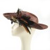Punk Stage Performance Caribbean Pirate Costume Halloween Faux Leather Pirate Hat with Gear and Feather Triangular Hat