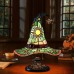 Halloween Witch Hat Lamp Resin Decor USB Plug Light Decoration