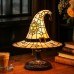 Halloween Witch Hat Lamp Resin Decor USB Plug Light Decoration