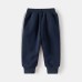 Fleece Lined Pants Thickened Sweatpants Warm Casual Pants for Kids