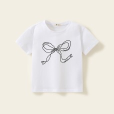 Cute Kids' T-Shirt with Bow Print