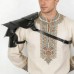 Medieval Viking Men's Feathered Single-Shoulder Armor Strap Cosplay Halloween Costume Prop