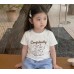 Children's Printed Lightweight White Short Sleeve Tops for Girls