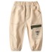Embroidered patchwork pants