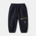 Embroidered patchwork pants