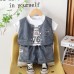Cowboy short sleeved three piece children's summer outfit