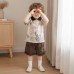 Summer graffiti short sleeved baby two-piece children's clothing set