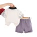 Summer graffiti short sleeved baby two-piece children's clothing set