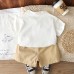 College style tie short sleeved two-piece set