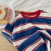 Children's pure cotton striped T-shirt