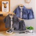 Cowboy short sleeved three piece baby children's clothing set