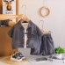 Cowboy short sleeved three piece baby children's clothing set