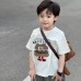 Cute Kids' T-Shirt with Burger Print, Short Sleeve