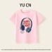 Children's Short Sleeve T-Shirt White Pure Boy's Casual Top
