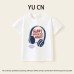 Children's Short Sleeve T-Shirt White Pure Boy's Casual Top