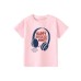 Children's Short Sleeve T-Shirt White Pure Boy's Casual Top