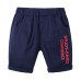 Five-Panel  Letter Print Casual Mid-Length Pants for Kids