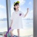 Girls' Short Sleeve T-Shirt for Medium to Large Kids Loose 