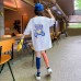 Girls' Loose Short Sleeve Oversized T-Shirt