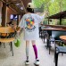 Girls' T-Shirt Dress Short Sleeve Loose Mid-Length Top for Kids