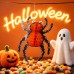 Halloween Honeycomb 3D Spider Haunted House Bar Atmosphere Paper Honeycomb Ball Hanging Decoration Fake Ghost Background Props