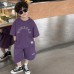Casual Kids Boy Letter Solid Color Suit Cool Trendy Two-Piece Set