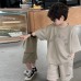 Casual Kids Boy Letter Solid Color Suit Cool Trendy Two-Piece Set