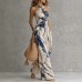 Ink printed wide leg pocket jumpsuit