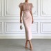 Mesh lace up waist bag hip dress Mesh lace up waist bag hip dress