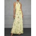 Hanging neck printed dress