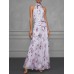 Hanging neck printed dress