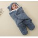 Infant Lamb Velvet Cotton-Filled Swaddle Blanket Newborn Anti-Startle Warm Sleep Bag Swaddle Wrap Blanket