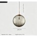 Minimalist Water Pattern Glass Sphere Pendant Light, Creative Living Room Bar Light, Nordic Bedroom Bedside Small Pendant Lamp