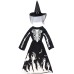 Halloween Women's Glow-in-the-Dark Grim Reaper Skeleton Costume for Girls, Halloween Party Cosplay Outfit