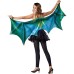 Halloween Adult Women's Dragon Horn Wings Green Purple Costume