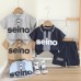 Flip collar letter casual summer clothes two-piece set
