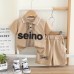 Flip collar letter casual summer clothes two-piece set