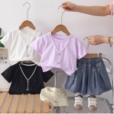 Girl baby clothes casual thin children's summer clothes