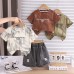 Casual short sleeved two-piece children's summer clothes