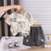 Casual short sleeved two-piece children's summer clothes