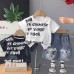Children's Alphabet Necklace Round Neck Short Sleeve Two-Piece Set