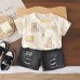 Children's casual baby rabbit short sleeved summer two-piece set