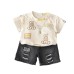 Children's casual baby rabbit short sleeved summer two-piece set