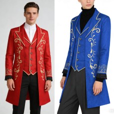 Halloween Mid-century Retro Costume Royal Prince Formal Wear Performance Set Cosplay Outfit