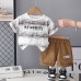 Children's round neck short sleeved baby clothes summer two-piece set
