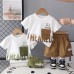 Letter short sleeved two-piece baby children's clothing set
