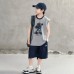 Children's Sleeveless Outfit for Boys, Two-Piece Set