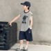 Children's Sleeveless Outfit for Boys, Two-Piece Set
